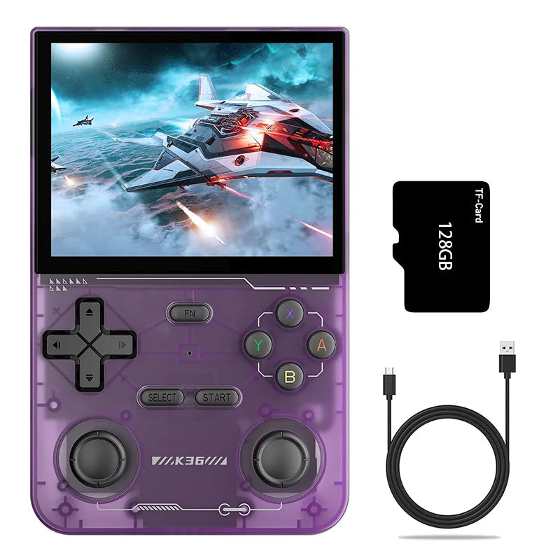 Open Source K36 Retro Handheld Portable Video Gameing Console R36S for PS1/PSP/DC/N64/SS 3.5 Inch IPS Screen Preferred Gift
