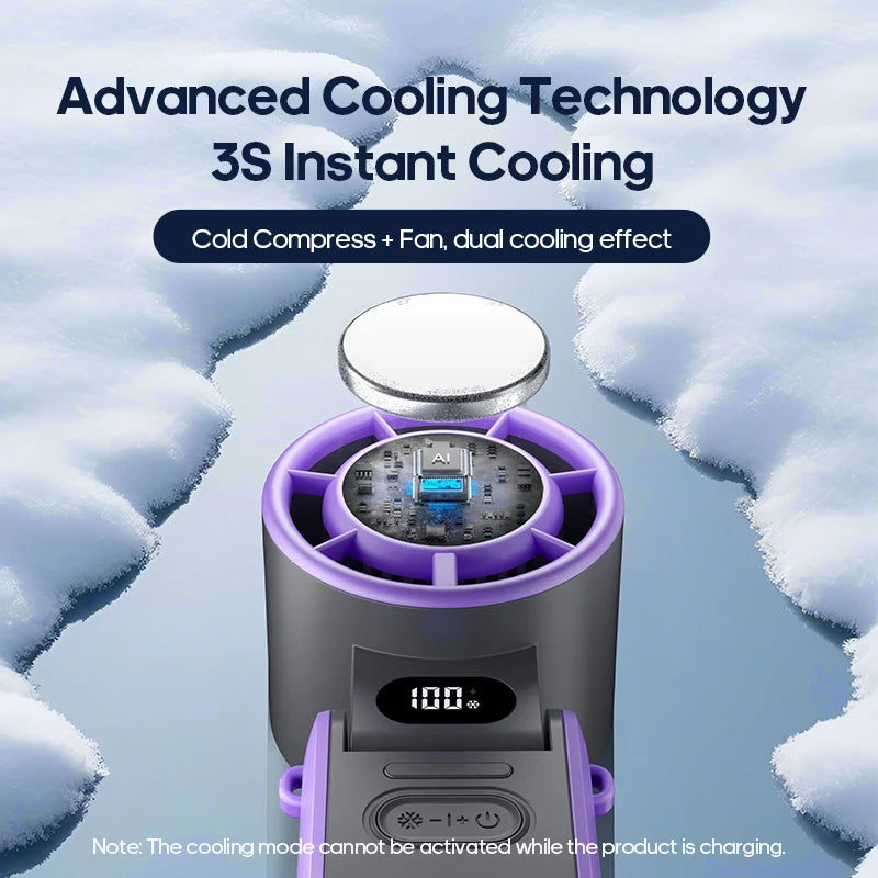 Portable High-Speed Handheld Cooling Fan with 3600mAh Rechargeable Battery