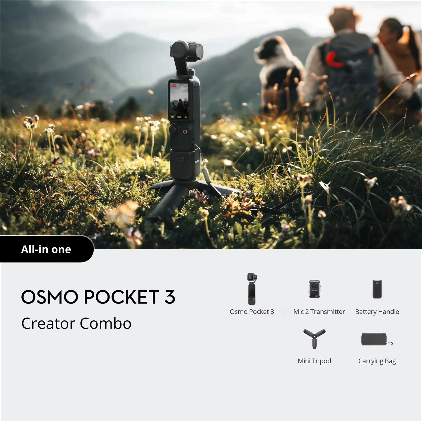 Original Osmo Pocket 3 Vlogging Camera for Object Tracking 2" Rotatable Touchscreen Small Video Camera