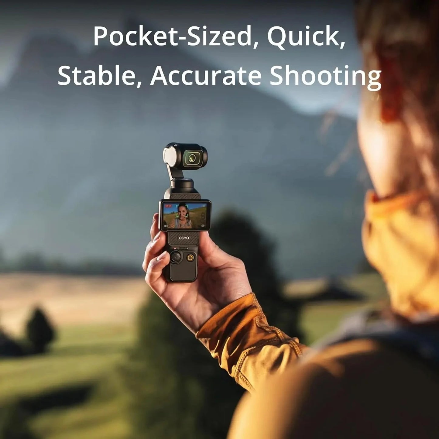 Original Osmo Pocket 3 Vlogging Camera for Object Tracking 2" Rotatable Touchscreen Small Video Camera