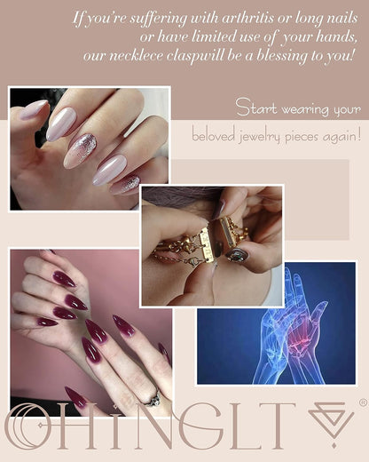 Layering Clasps Separator for Stackable Necklaces - 14K Gold and Silver Plated Clasps for Women