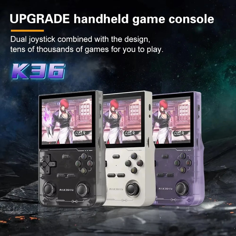 Open Source K36 Retro Handheld Portable Video Gameing Console R36S for PS1/PSP/DC/N64/SS 3.5 Inch IPS Screen Preferred Gift