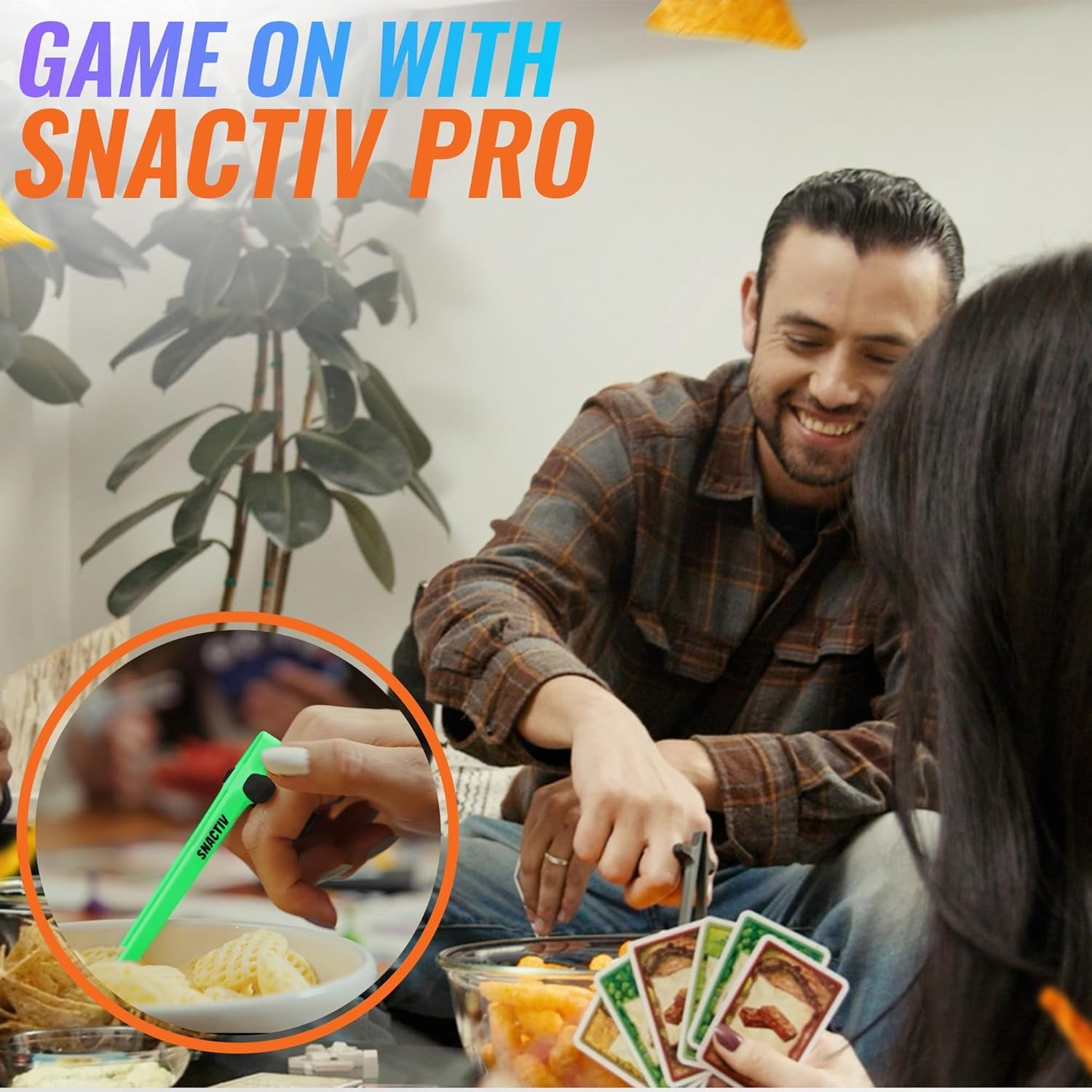 SNACTIV PRO Finger Chopsticks for Gamers - as Seen on Shark Tank! the Official Snacking Tool of the Future - Enjoy Snacks and Chips with Ease - Innovative Gaming Snacking Solution - Snack Chopsticks