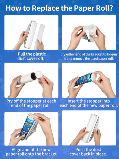 Large Lint Rollers for Carpet and Floor Cleaning - 9.45 Inch with 3 Extendable Handles, Ideal for Carpets, Vehicles, Clothing, and Pet Hair Removal