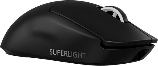 PRO X Superlight 2 Lightspeed Wireless Gaming Mouse, Lightweight, LIGHTFORCE Hybrid Switches, Hero 2 Sensor, 32,000 DPI, 5 Programmable Buttons, USB-C Charging, PC & Mac - Black