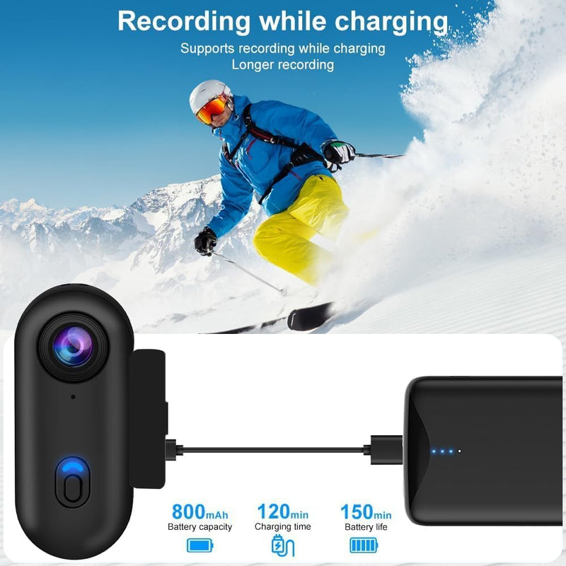 360°Action Camera, 1080P Underwater Body Camera, 30M/98Ft Waterproof Wifi 120°Wide Angle Action Camera for Motorcycle Bodycam, Helmet Camera, Multifunctional Accessories