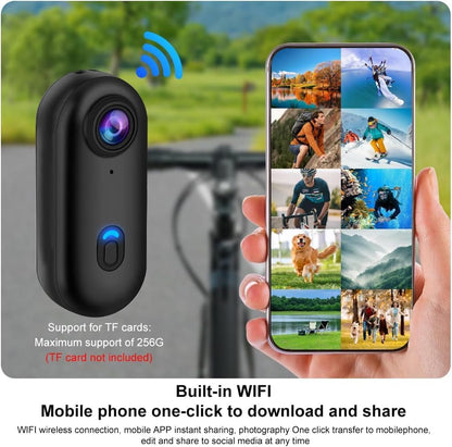 360°Action Camera, 1080P Underwater Body Camera, 30M/98Ft Waterproof Wifi 120°Wide Angle Action Camera for Motorcycle Bodycam, Helmet Camera, Multifunctional Accessories