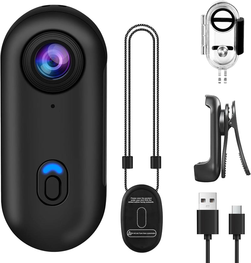 360°Action Camera, 1080P Underwater Body Camera, 30M/98Ft Waterproof Wifi 120°Wide Angle Action Camera for Motorcycle Bodycam, Helmet Camera, Multifunctional Accessories