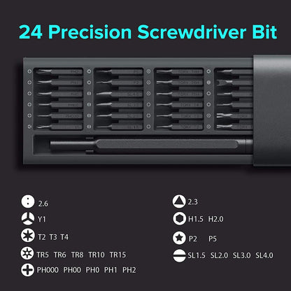 Xiaomi Mi Precision Screwdriver Set, 24 Magnetic Driver Bit Set, Pocket Screwdriver Tool Set,