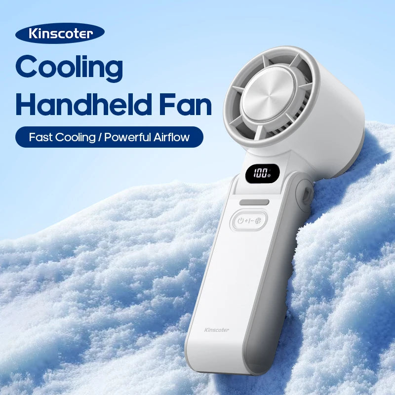 Portable High-Speed Handheld Cooling Fan with 3600mAh Rechargeable Battery