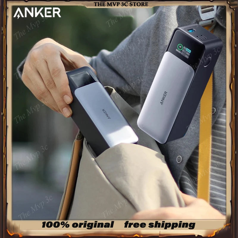 Anker 737 Power Bank - 24000mAh Dual 140W Fast Charging Portable Charger with TFT Color Display
