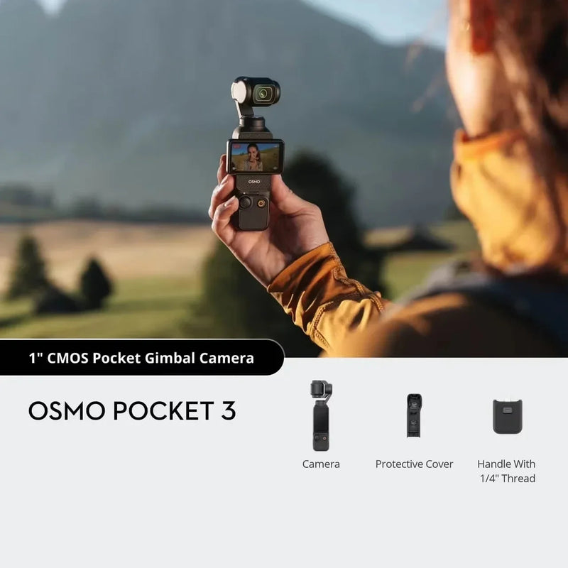 Original Osmo Pocket 3 Vlogging Camera for  Object Tracking 2" Rotatable Touchscreen Small Video Camera