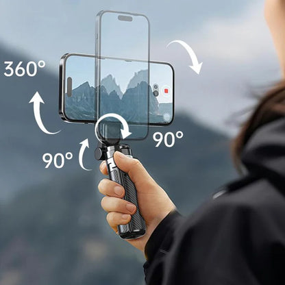 4-In-1 Multifunctional 360° Rotation Magnetic Selfie Stick, Foldable Magnetic Phone Stand & Selfie Stick with Remote
