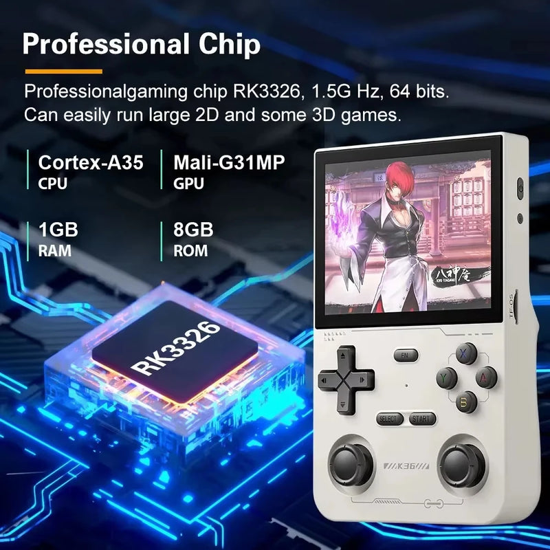 Open Source K36 Retro Handheld Portable Video Gameing Console R36S for PS1/PSP/DC/N64/SS 3.5 Inch IPS Screen Preferred Gift