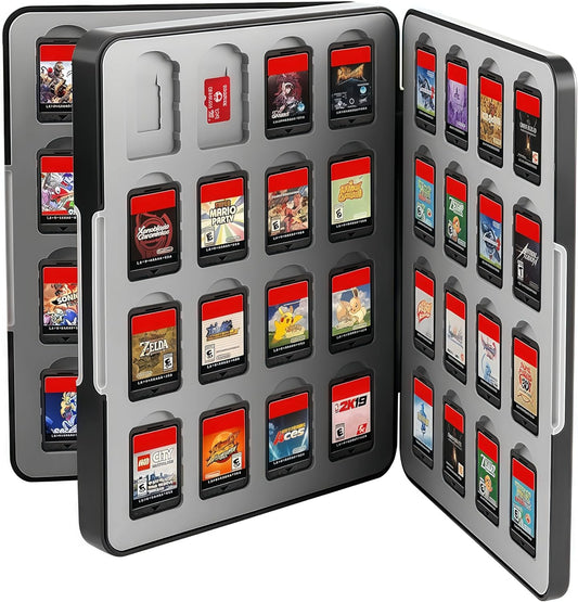Game Case for Nintendo Switch 2 with 64 Game Slots and 64 Micro SD Card Slots, Compatible with Nintendo Switch/Lite/Oled, Switch 2 Case Card Holder Storage Organiser